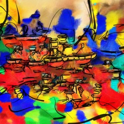 Abstract line art the 2nd horizontal