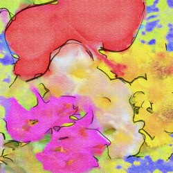 Abstract line art the 6th horizontal