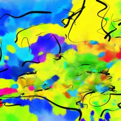 Abstract line art  the 9th horizontal