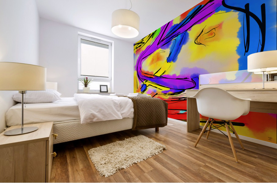 Abstract line art the 5th horizontal Mural print