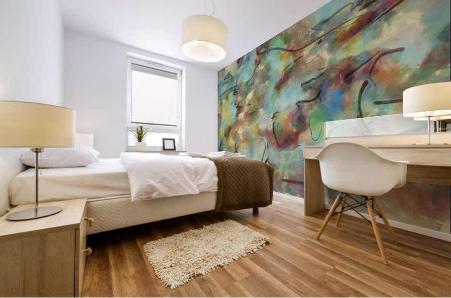 Abstract line art  the 10th horizontal Mural print