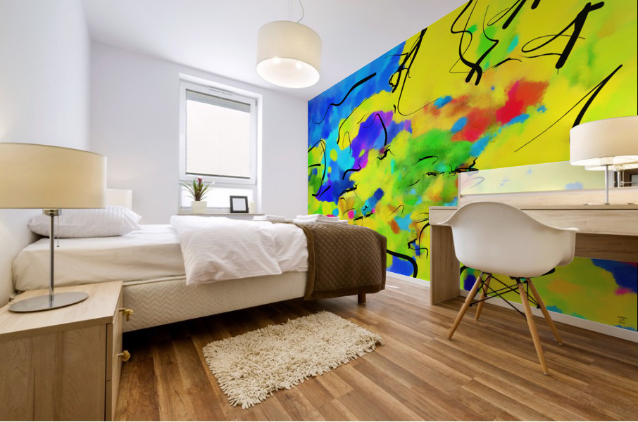 Abstract line art  the 9th horizontal Mural print