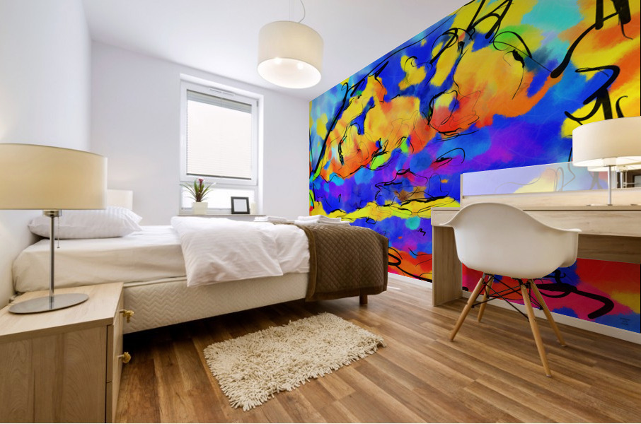 Abstract line art the 1st horizontal Mural print