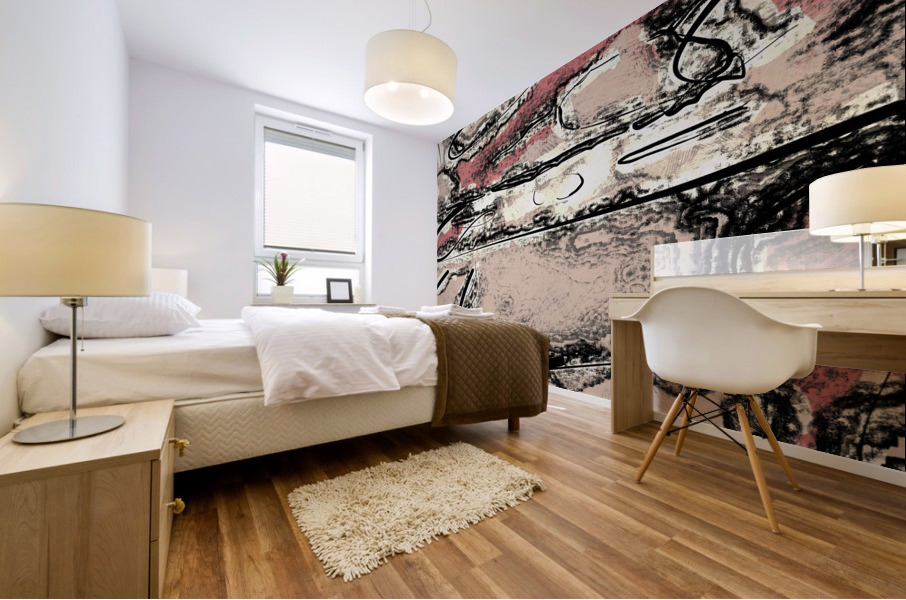 Abstract line art the 18th  version 1 vertical Mural print