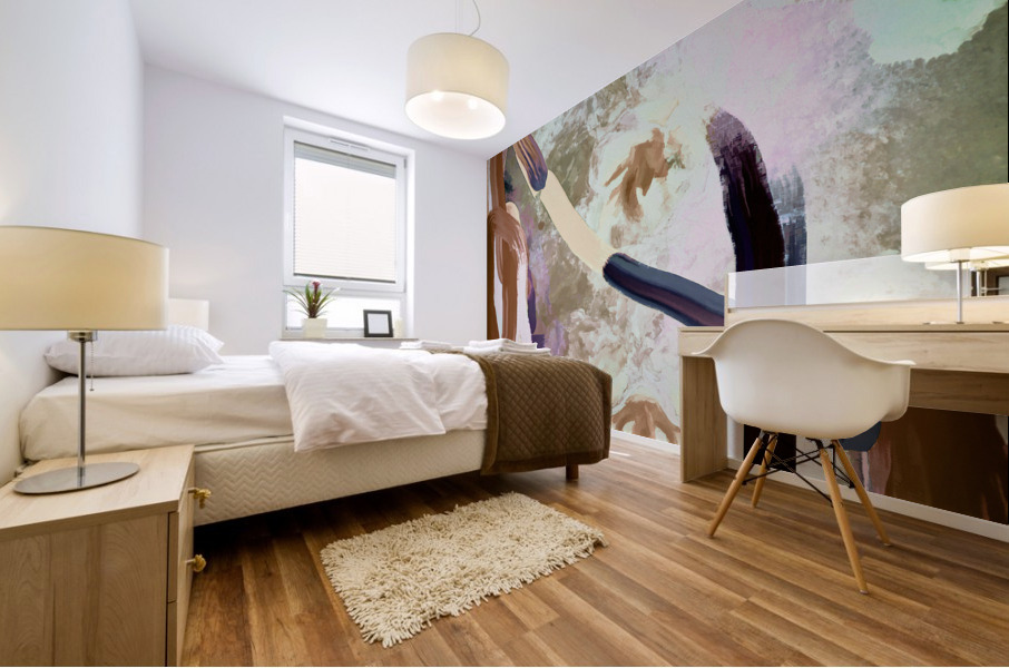 Abstract line art the 19th vertical  version 2  Mural print