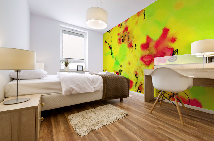 Abstract line art the 14th vertical version 1 Mural print