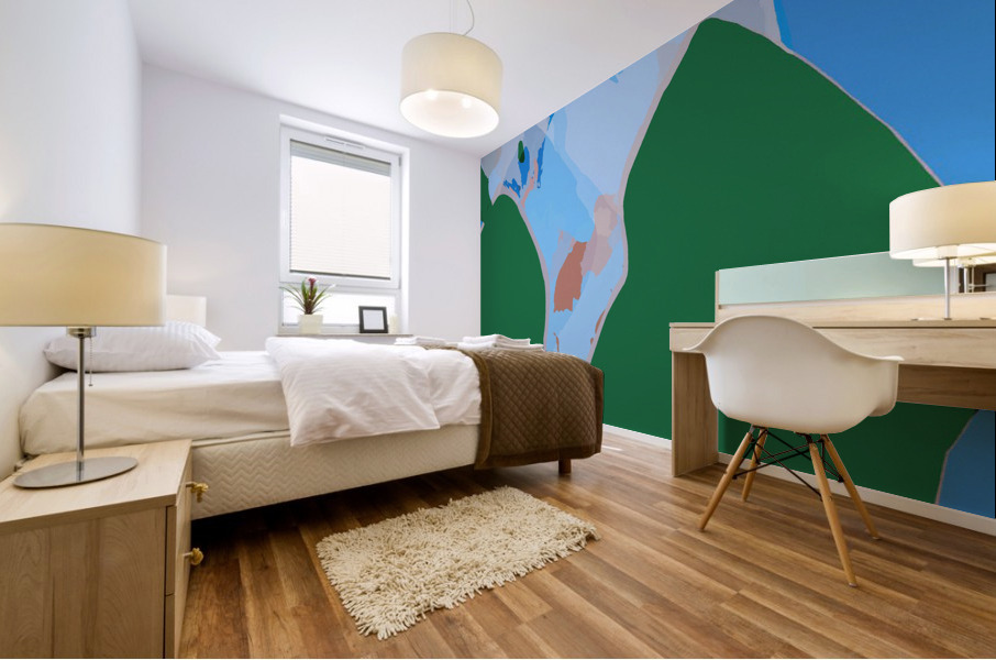 Blue angel art abstract design 12 Mural print