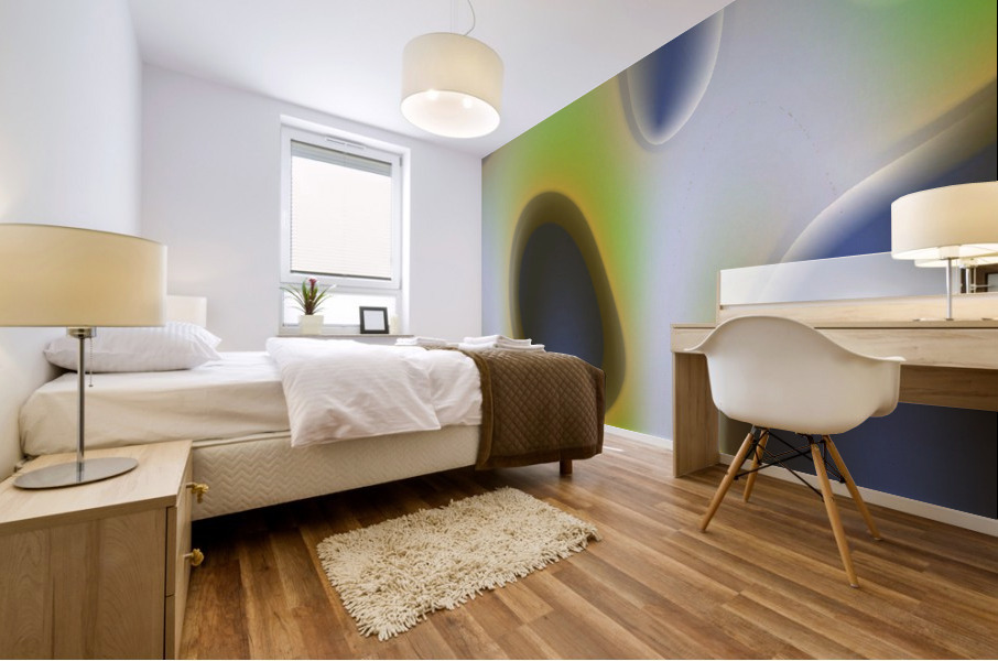 Blue angel art abstract design 11 Mural print