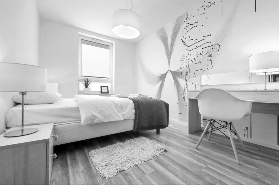 Blue angel art abstract design 24 Mural print