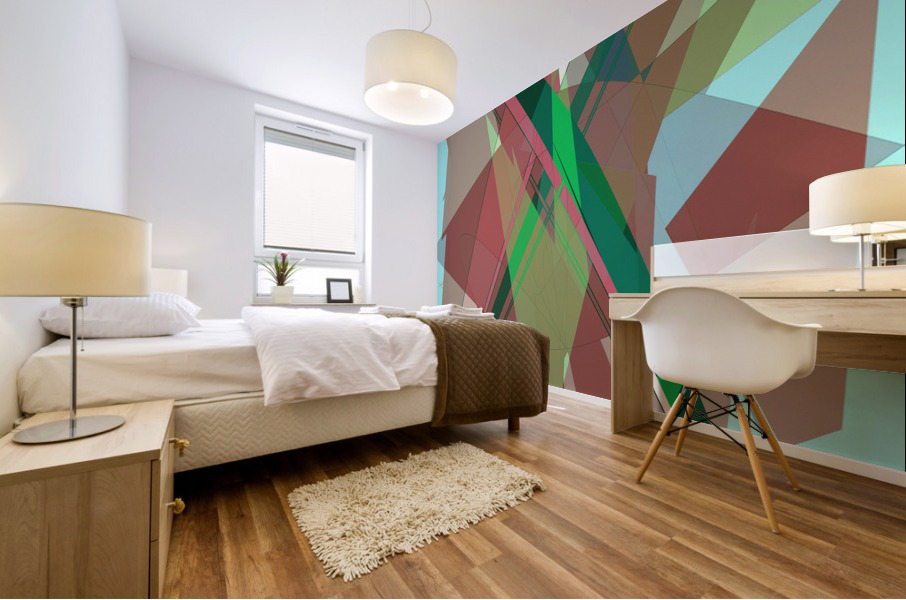 Blue angel art abstract design 44 Mural print