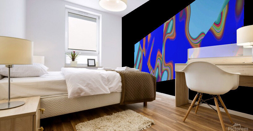 Blue angel art abstract design 33 Mural print