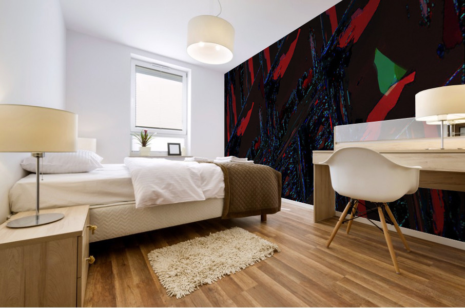 Blue angel art abstract design 31 Mural print