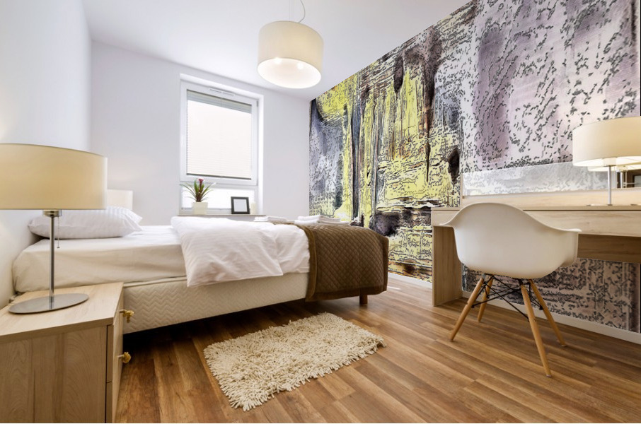 Blue angel art abstract design 15 Mural print