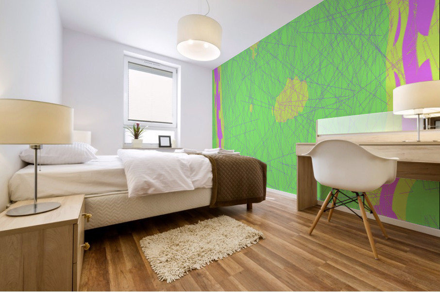 Blue angel art abstract design 75 Mural print