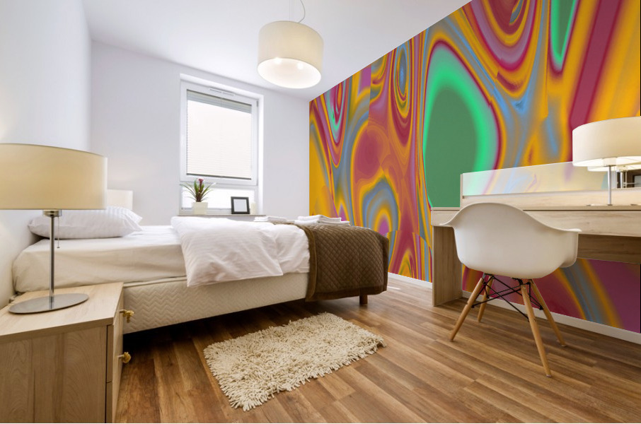 Blue angel art abstract design 76 Mural print