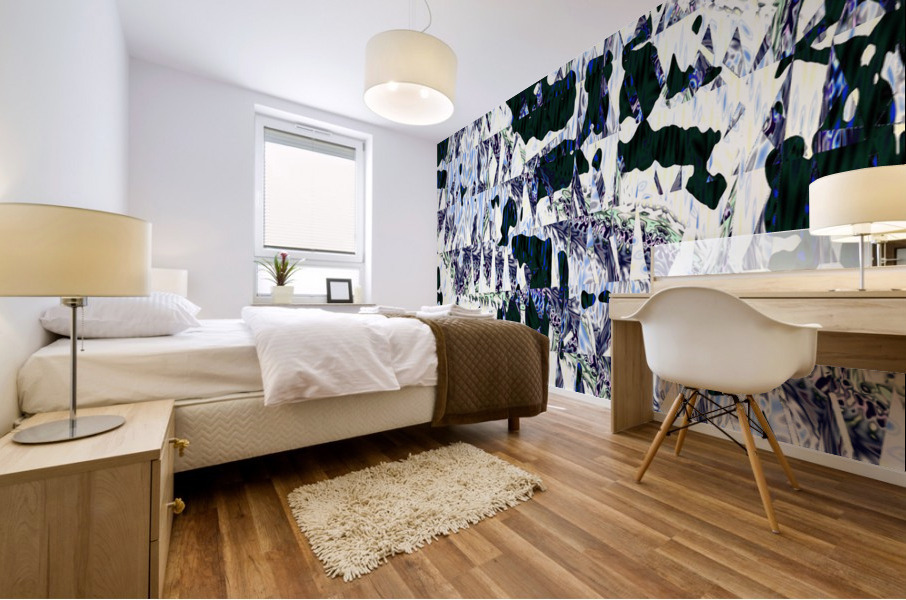 Blue angel art abstract design 93 Mural print