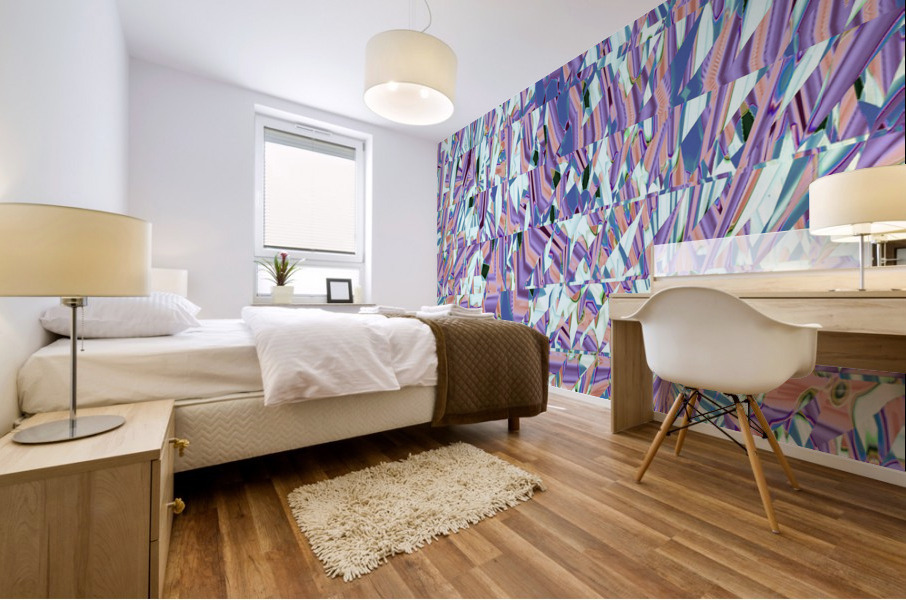 Blue angel art abstract design 63 Mural print