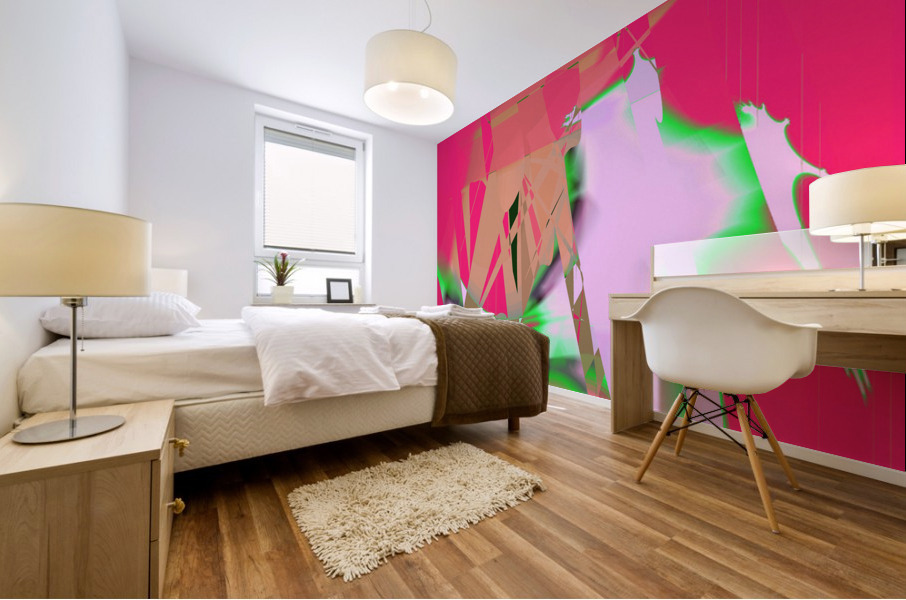 Blue angel art abstract design 125 Mural print