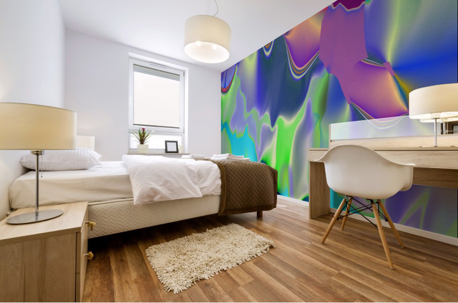 Blue angel art abstract design 126 Mural print