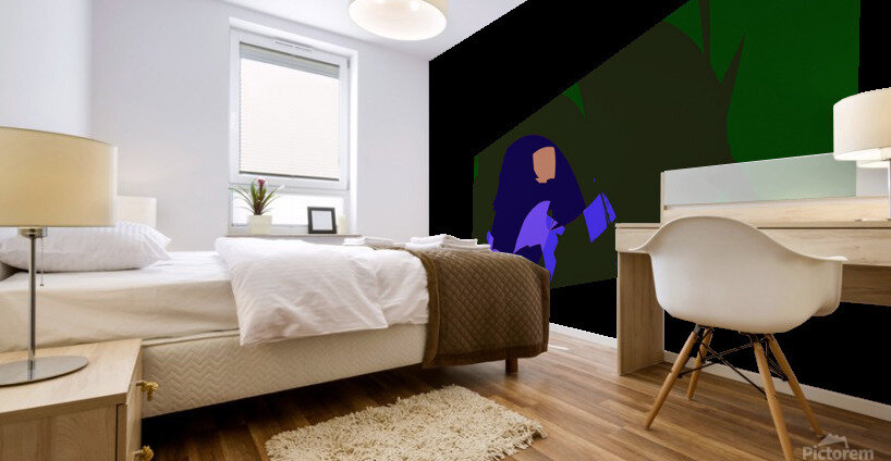 Blue angel art abstract design 136 Mural print