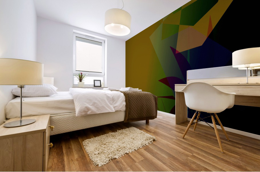 Blue angel art abstract design 128 Mural print