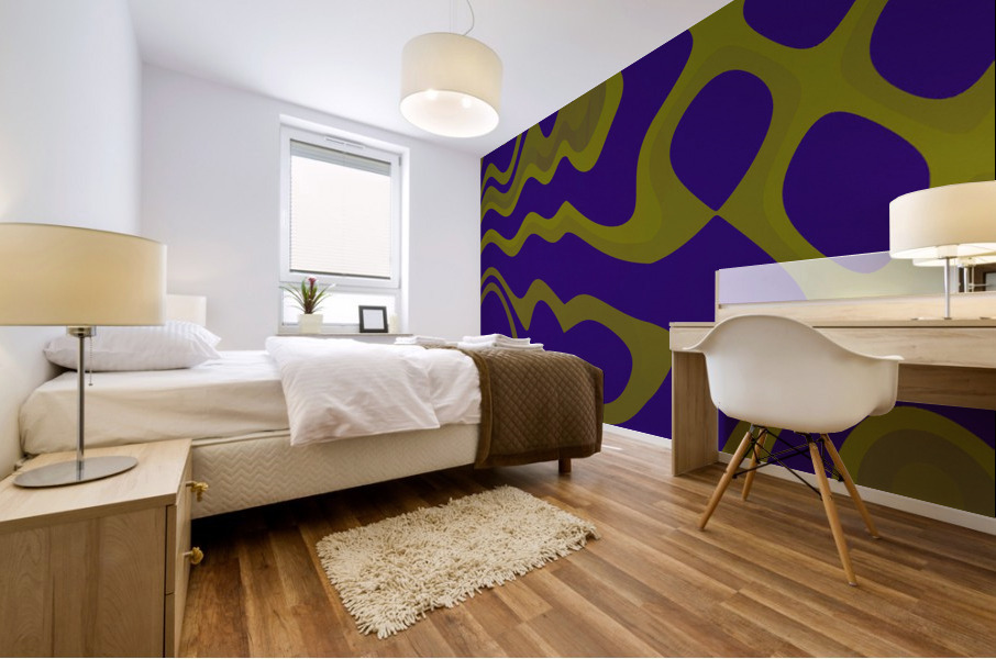 Blue angel art abstract design 121 Mural print