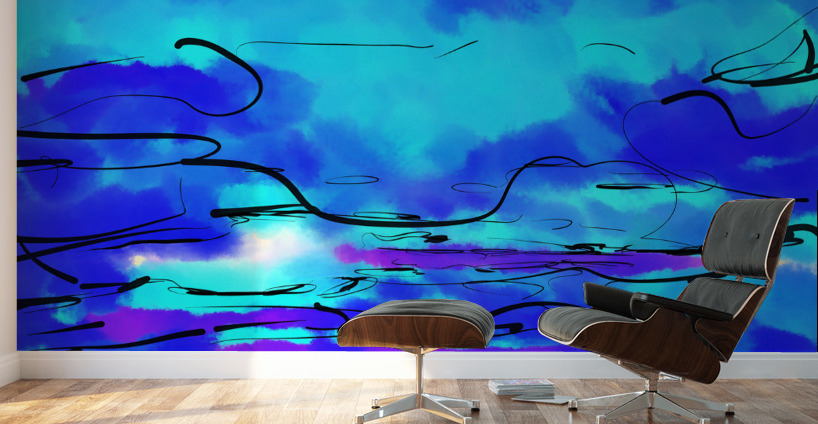 Abstract line art the 17th horizontal Wall Murals