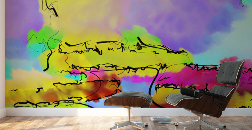 Abstract line art the 11th horizontal Wall Murals