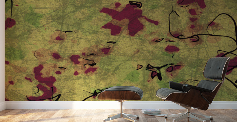 Abstract line art the 14th horizontal version 2 Wall Murals