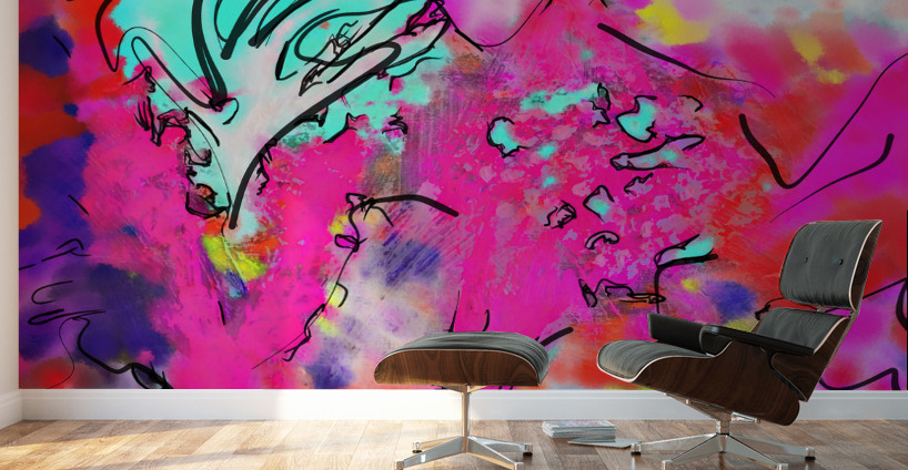 Abstract line art the 12th horizontal Wall Murals