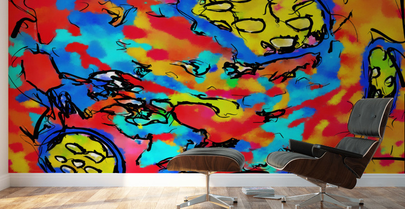 Abstract line art  the 16th horizontal Wall Murals