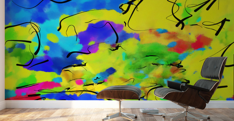 Abstract line art  the 9th horizontal Wall Murals