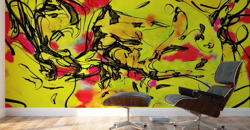 Abstract line art  the 8th horizontal Wall Murals