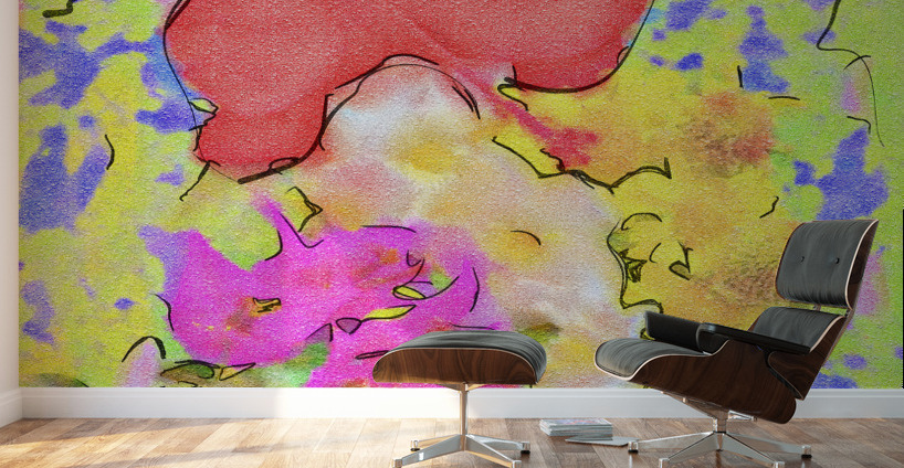 Abstract line art the 6th horizontal Wall Murals