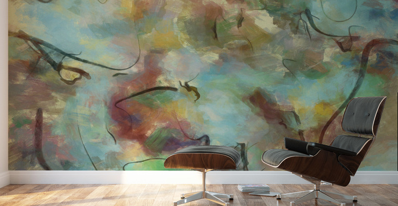 Abstract line art the 10th vertical Wall Murals