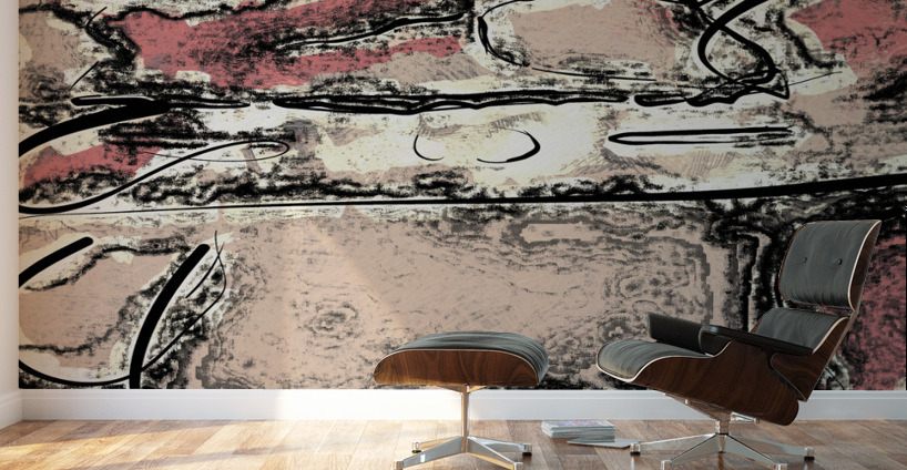 Abstract line art the 18th  version 1 vertical Wall Murals