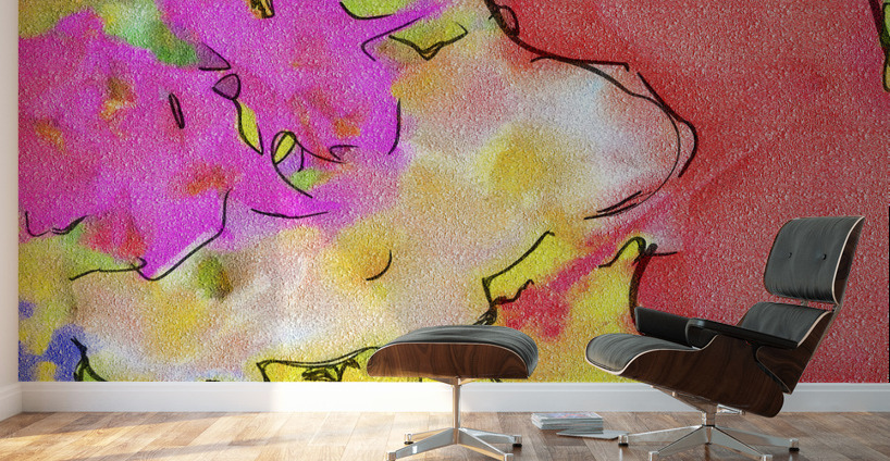 Abstract line art the 6th vertical Wall Murals