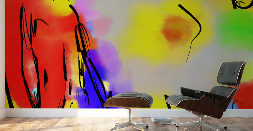 Abstract line art the 20th  version 1 vertical Wall Murals