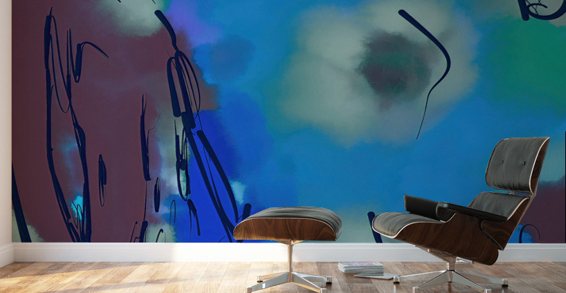 Abstract line art the 20th version 2 vertical Wall Murals