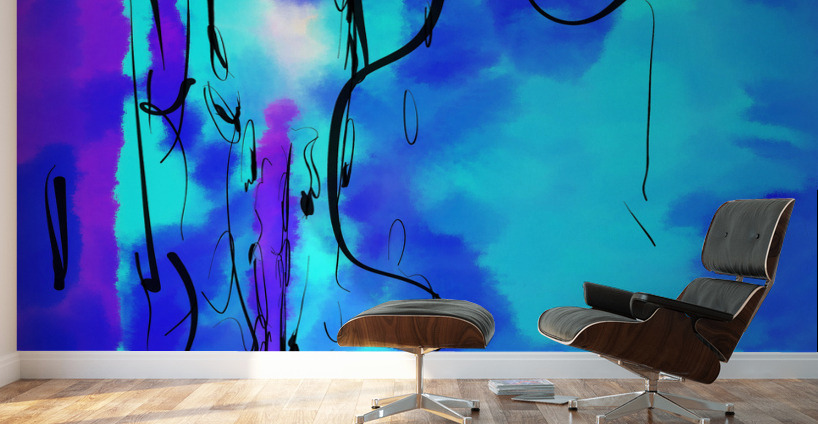 Abstract line art the 17th vertical Wall Murals