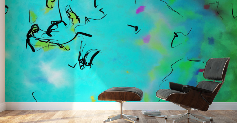 Abstract line art the 3rd vertical Wall Murals