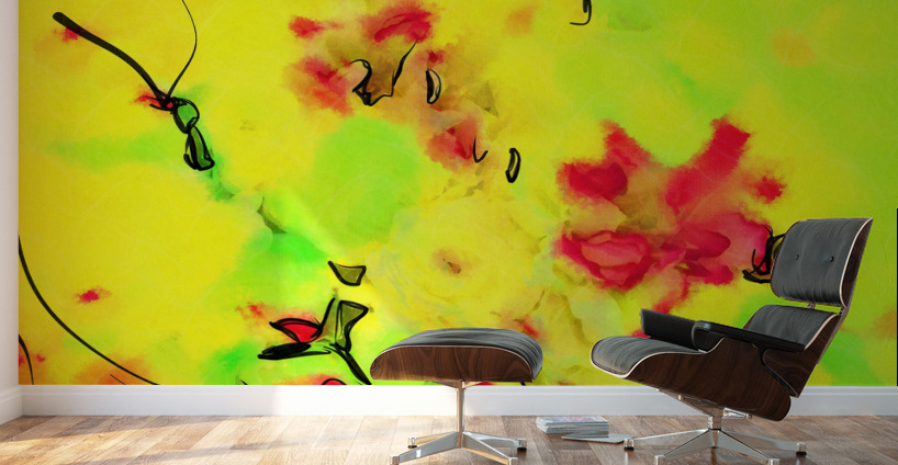 Abstract line art the 14th vertical version 1 Wall Murals