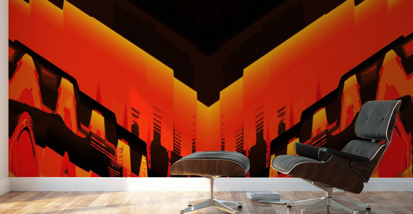 Blue angel art abstract design 50 Wall Murals