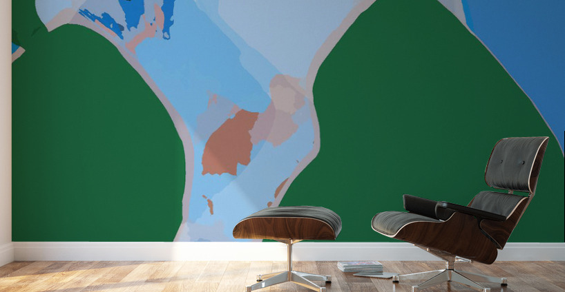 Blue angel art abstract design 12 Wall Murals