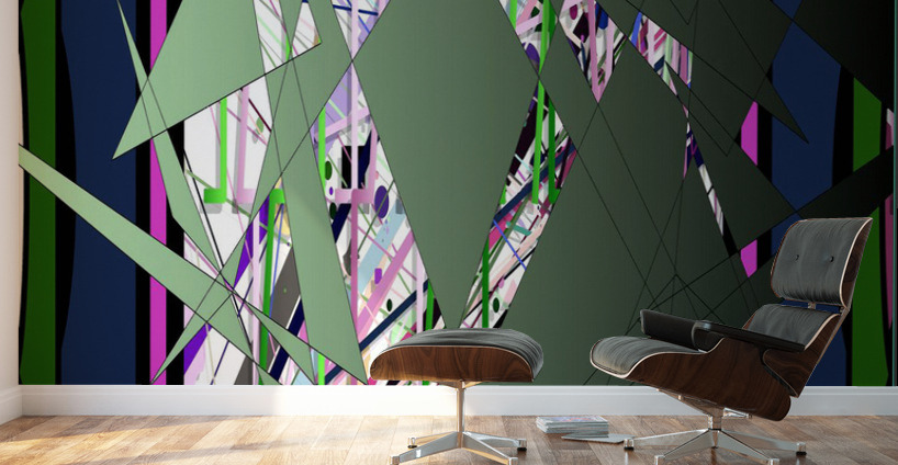 Blue angel art abstract design 16 Wall Murals