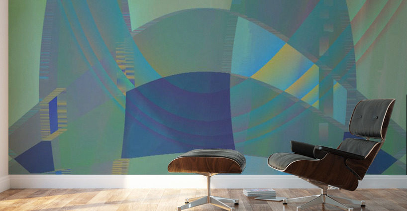 Blue angel art abstract design 7 Wall Murals