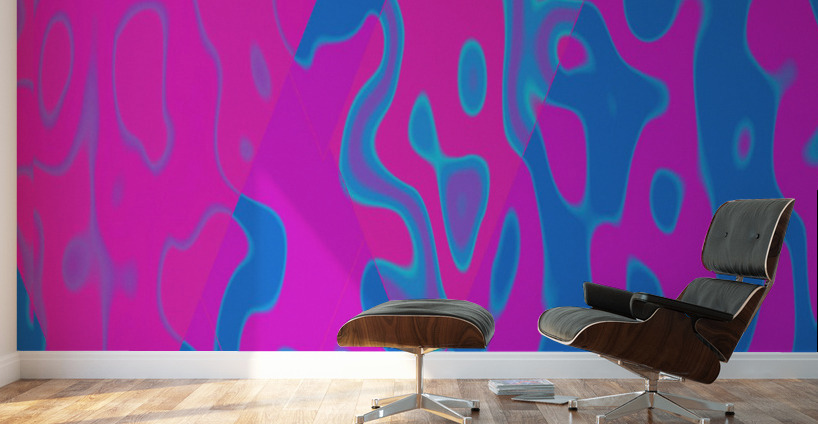 Blue angel art abstract design 2 Wall Murals