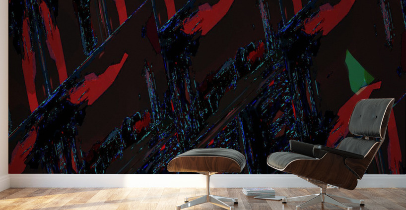 Blue angel art abstract design 31 Wall Murals