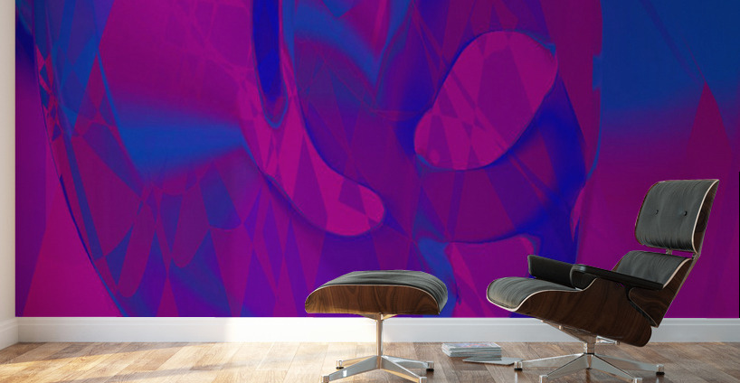 Blue angel art abstract design 4 Wall Murals