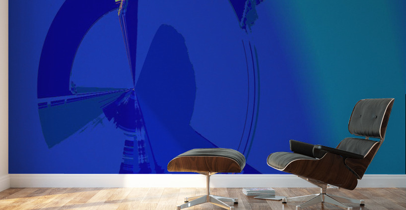 Blue angel art abstract design 9 Wall Murals